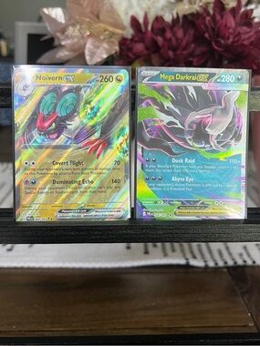 Pokemon TCG Noivern ex & Mega Darkrai GX Holographic Card Duo - Black